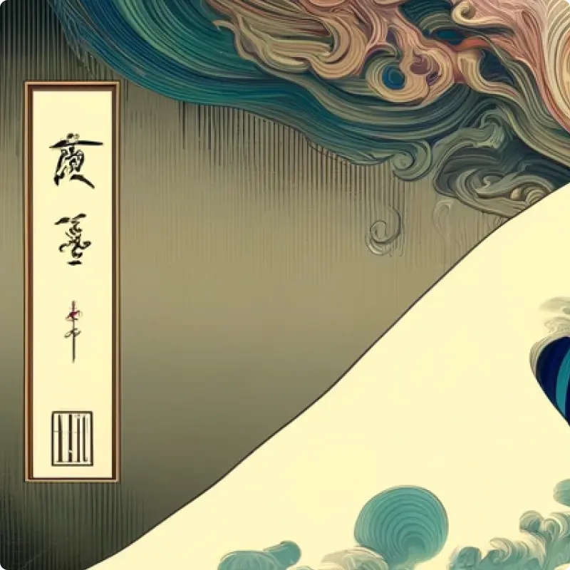 Detail close up shot on the A.I. generated Japanese characters